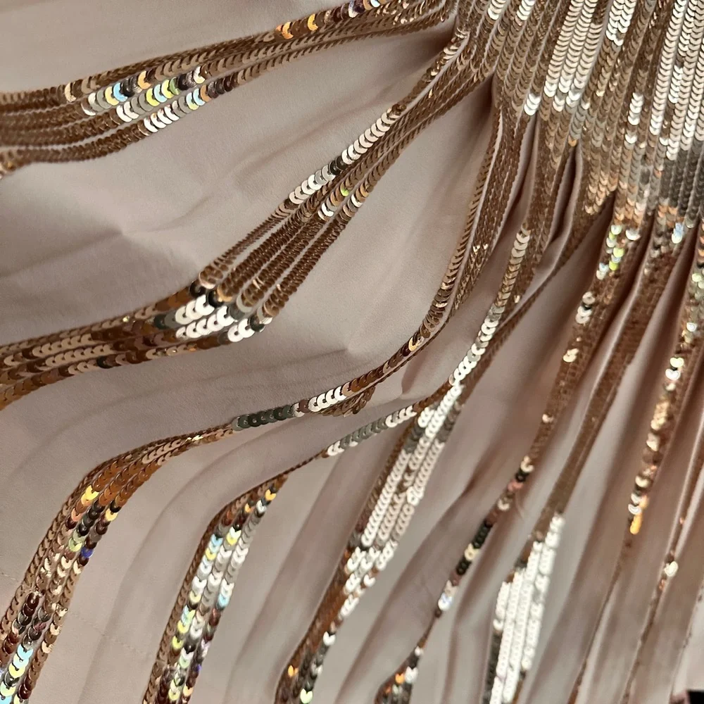 Anthropologie ‘Bea’ Rose Gold Sequin Pleated Skirt NWT! - Picture 7 of 9